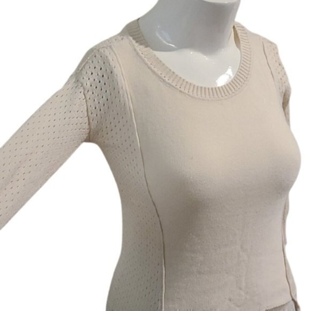 [American Eagle] Cream 3/4 Sleeve Sweater - Sz XS